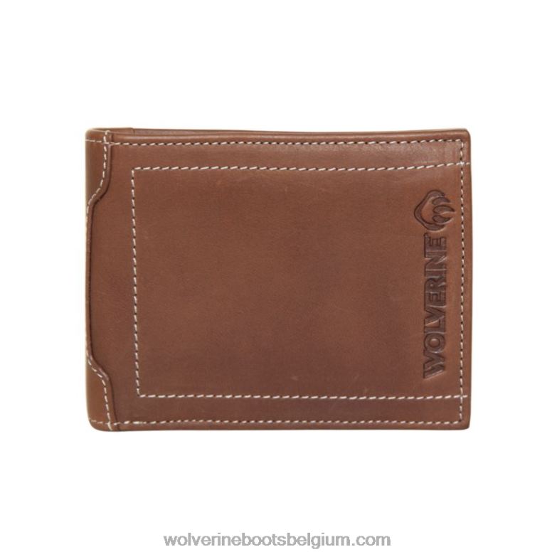 unisexe portefeuille à deux volets raider avec aile FLPHX249 Wolverine brun