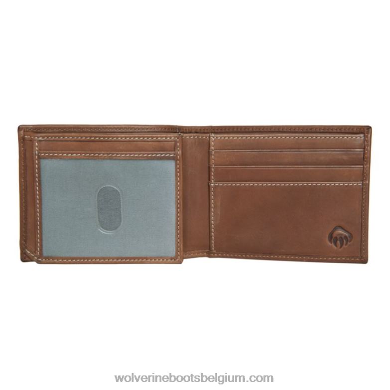 unisexe portefeuille à deux volets raider avec aile FLPHX249 Wolverine brun