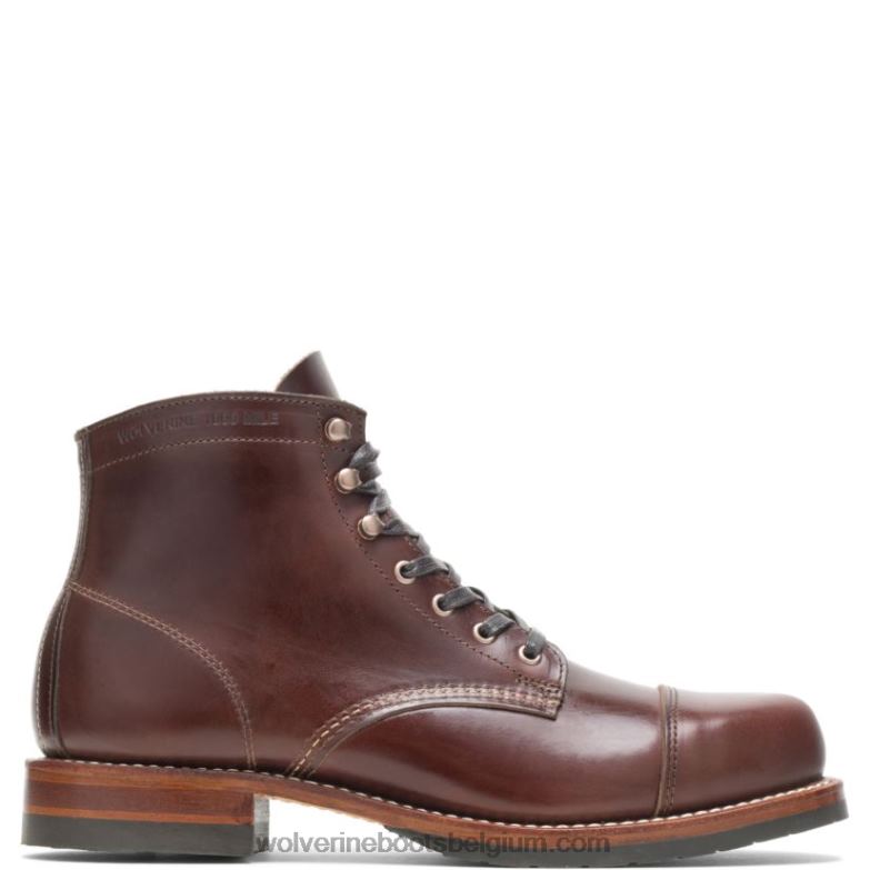 Hommes Botte classique à bout droit 1000 milles FLPHX196 Wolverine marron havane