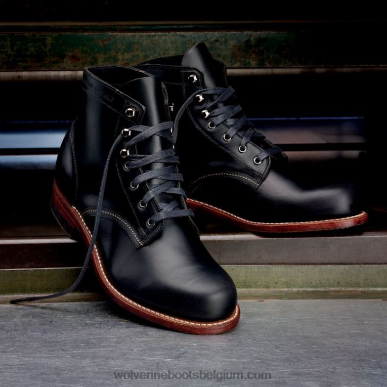 Hommes Botte d'origine à bout uni 1000 mile FLPHX193 Wolverine noir