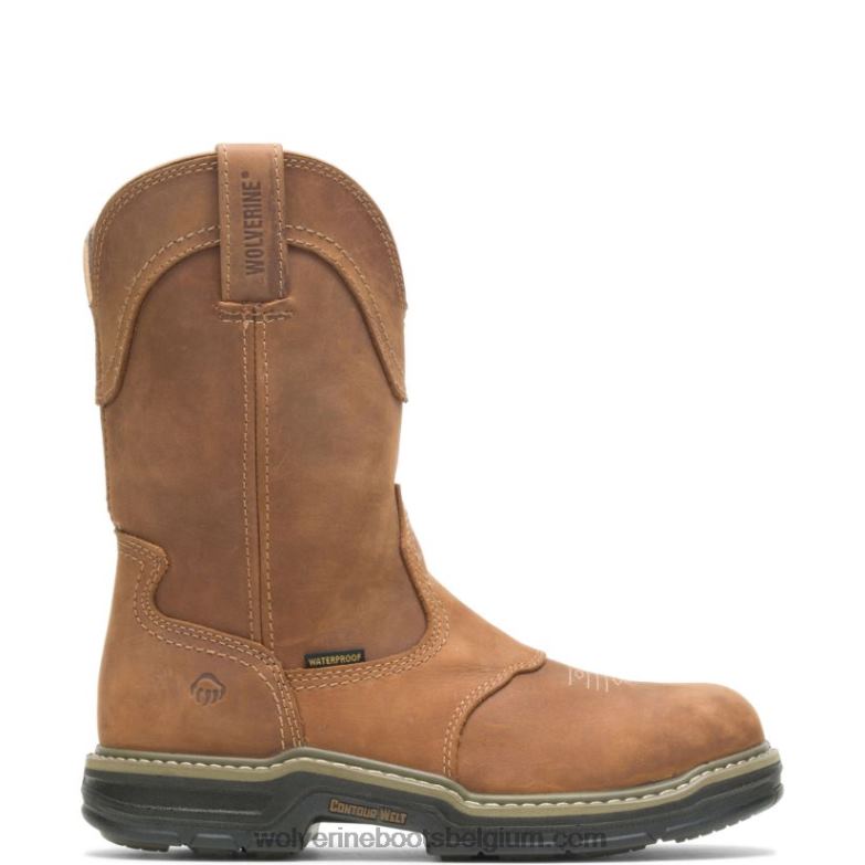 Hommes botte de travail hymne western wellington FLPHX192 Wolverine brun