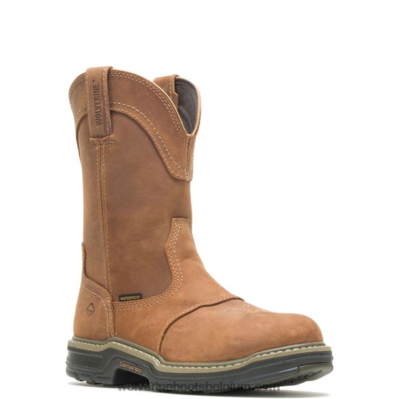 Hommes botte de travail hymne western wellington FLPHX192 Wolverine brun