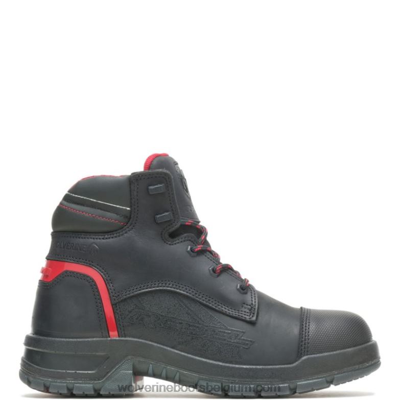 Hommes collection ram trucks - botte de sécurité à embout de sécurité rebel FLPHX119 Wolverine noir rouge