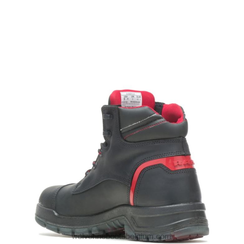 Hommes collection ram trucks - botte de sécurité à embout de sécurité rebel FLPHX119 Wolverine noir rouge