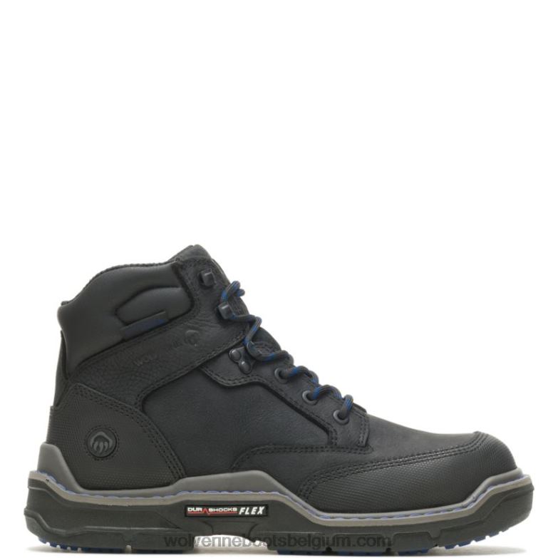 Hommes botte de travail raider durashocks 6" carbonmax robuste FLPHX47 Wolverine noir