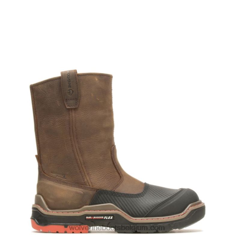 Hommes botte de travail raider durashocks shield carbonmax wellington FLPHX139 Wolverine marron foncé