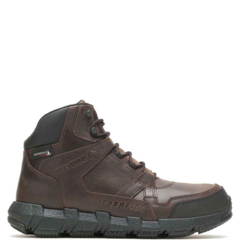Hommes botte de travail rev ultraspring durashocks lx carbonmax FLPHX32 Wolverine brun