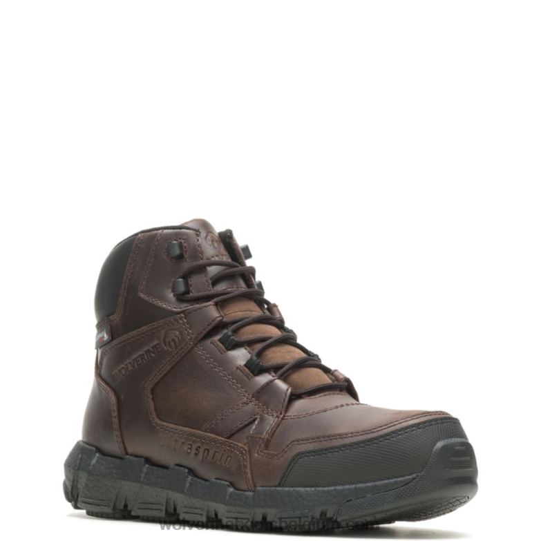 Hommes botte de travail rev ultraspring durashocks lx carbonmax FLPHX32 Wolverine brun