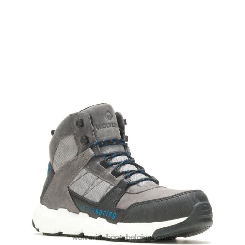 Hommes botte de travail rev ultraspring durashocks vent carbonmax FLPHX22 Wolverine gris