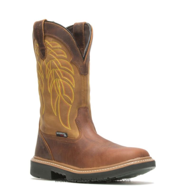 Hommes botte de travail wellington durashocks carbonmax rancher FLPHX124 Wolverine tabac/or