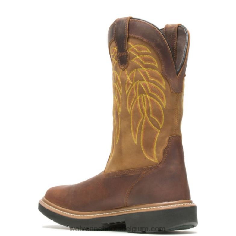 Hommes botte de travail wellington durashocks carbonmax rancher FLPHX124 Wolverine tabac/or