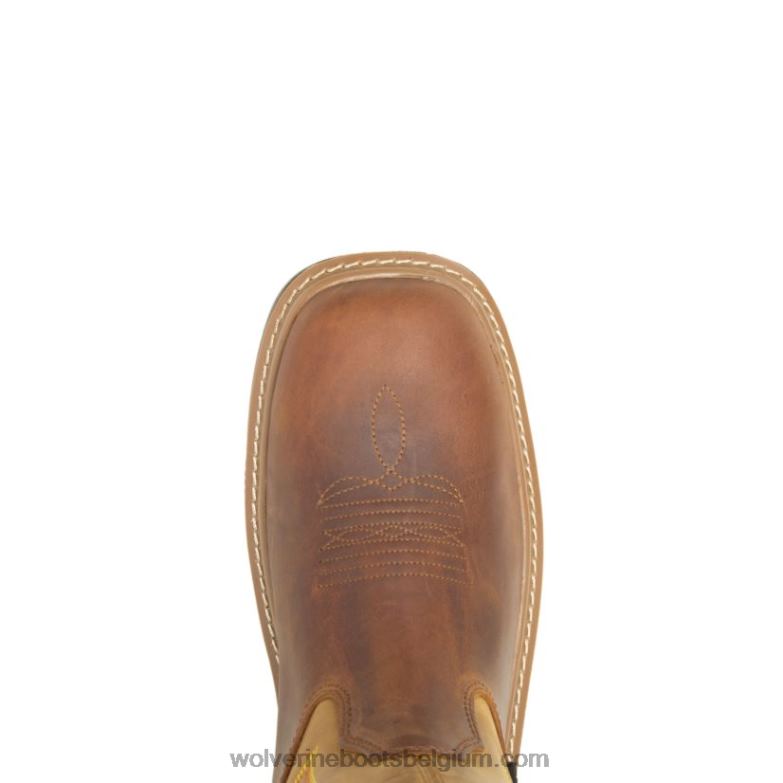 Hommes botte de travail wellington durashocks carbonmax rancher FLPHX124 Wolverine tabac/or
