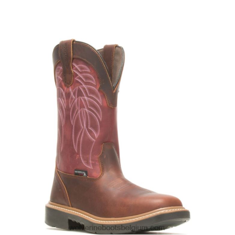 Hommes botte de travail wellington durashocks carbonmax rancher FLPHX125 Wolverine cacahuète/rouge