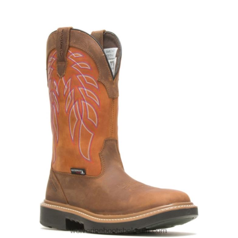 Hommes botte de travail wellington durashocks carbonmax rancher FLPHX126 Wolverine jaune orange