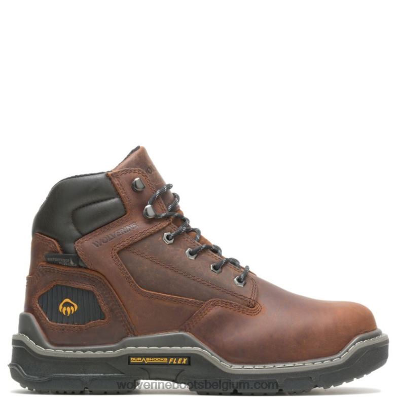 Hommes raider durashocks botte carbonmax isolée de 6 po FLPHX107 Wolverine arachide