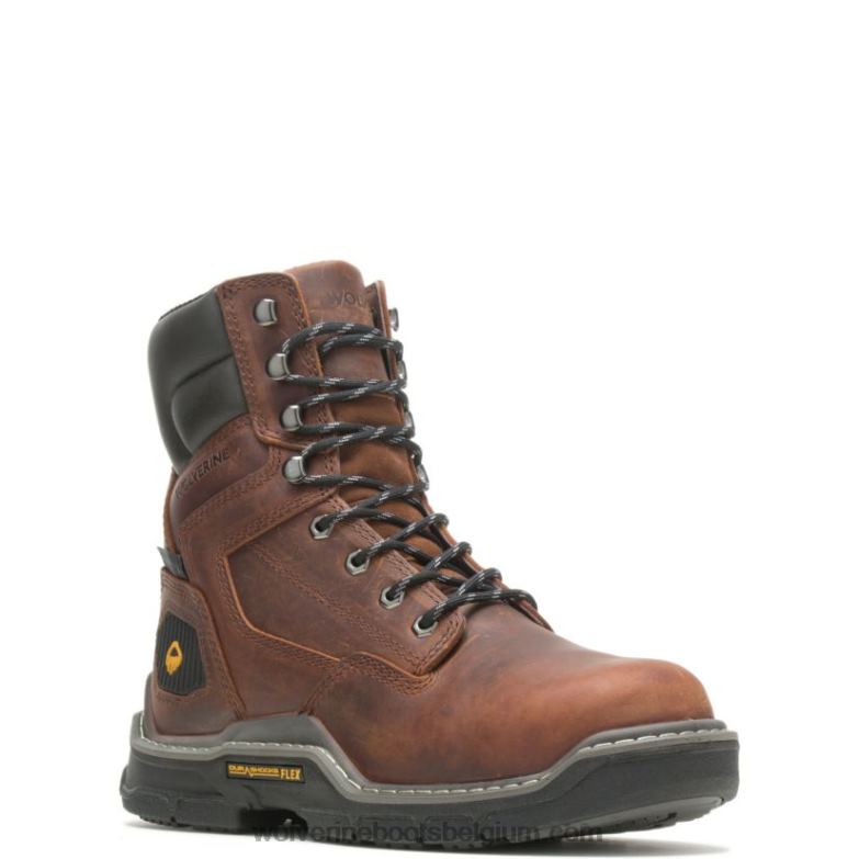 Hommes raider durashocks botte carbonmax isolée de 8 po FLPHX31 Wolverine arachide