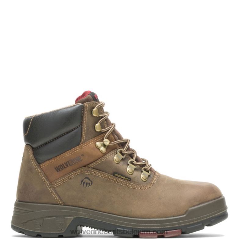 Hommes botte cabor epx imperméable à embout composite 6" FLPHX49 Wolverine marron foncé