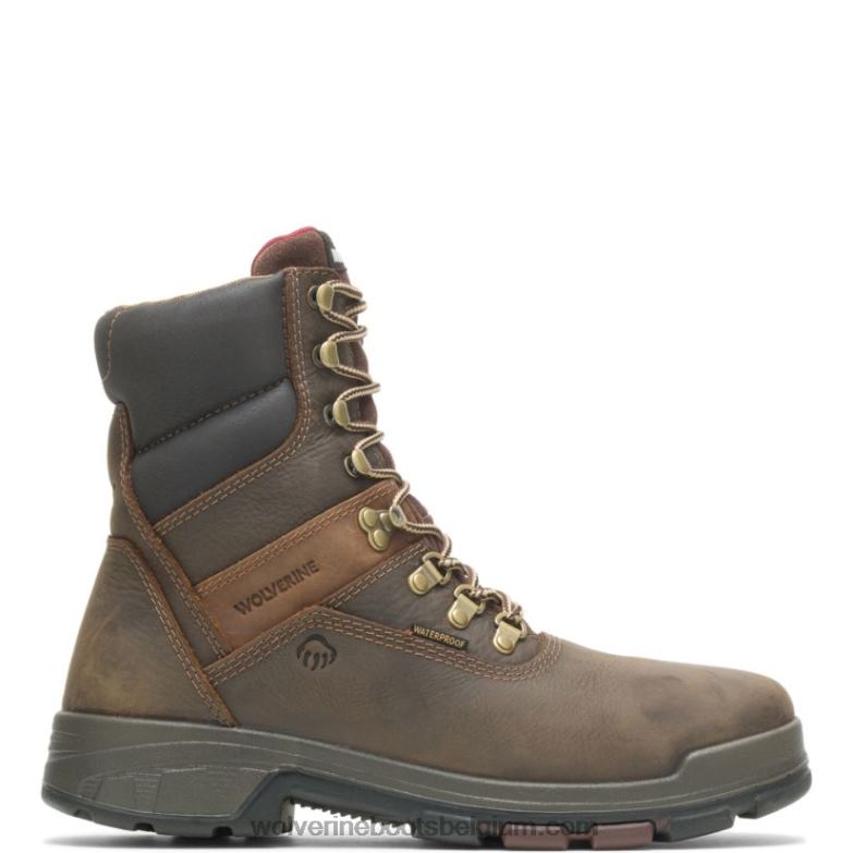 Hommes botte de travail cabor epx imperméable à embout en composite de 8 po FLPHX33 Wolverine marron foncé