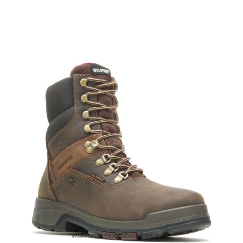 Hommes botte de travail cabor epx imperméable à embout en composite de 8 po FLPHX33 Wolverine marron foncé