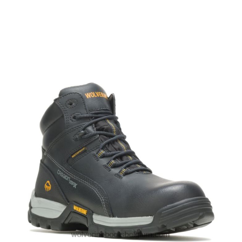 Hommes botte de travail de 6 po à embout composite réfléchissant imperméable tarmac FLPHX142 Wolverine noir
