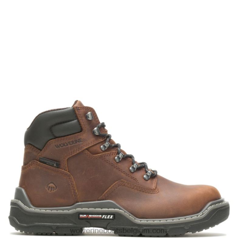 Hommes botte de travail raider durashocks 6" étanche carbonmax FLPHX44 Wolverine arachide