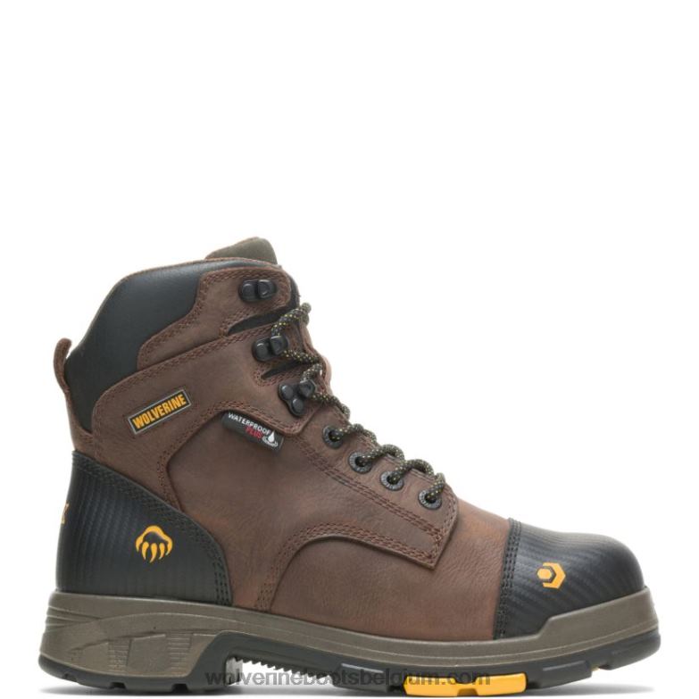 Hommes lame lx étanche met-guard carbonmax botte 6" FLPHX131 Wolverine brun