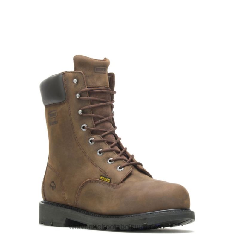 Hommes mckay botte de travail imperméable à embout d'acier 8 FLPHX111 Wolverine brun