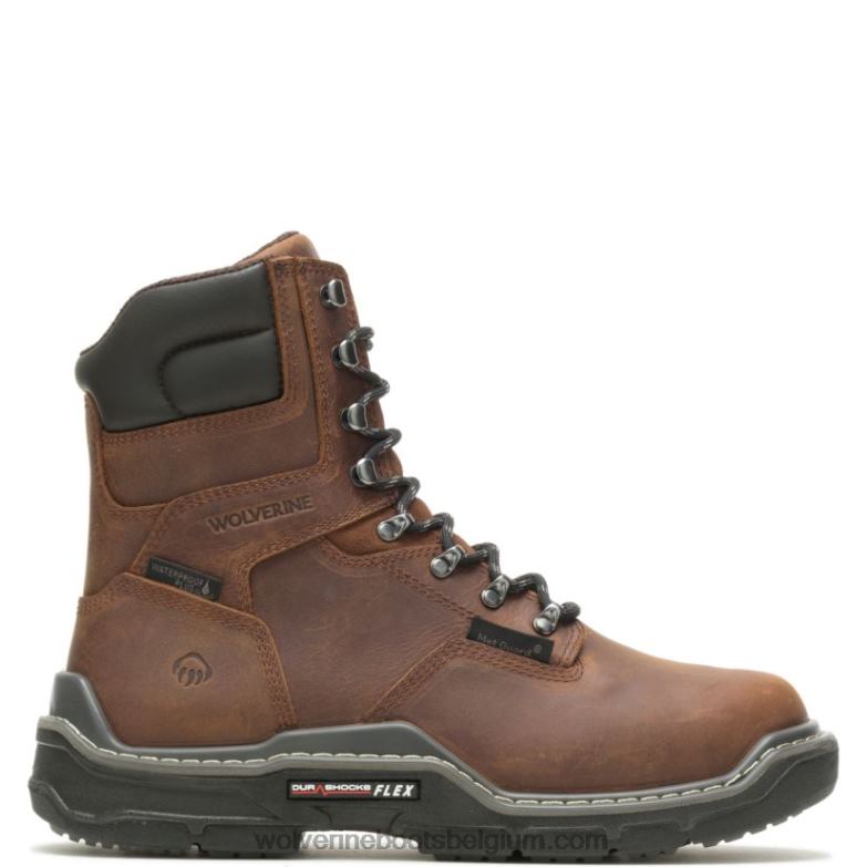 Hommes raider durashocks botte de travail étanche 8" met-guard FLPHX228 Wolverine arachide