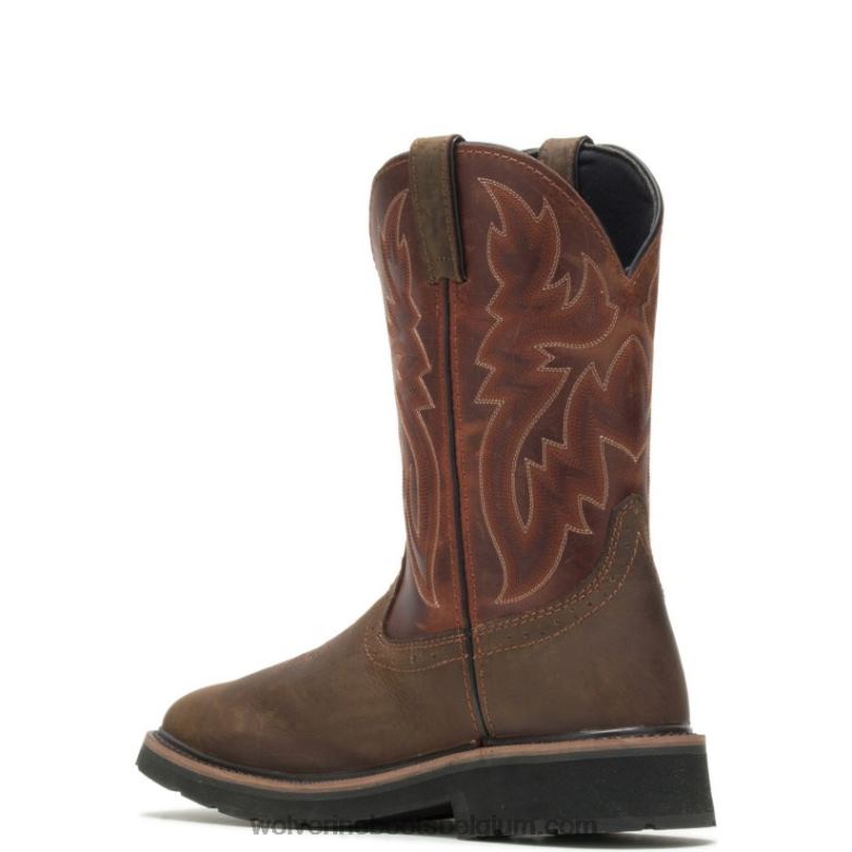 Hommes rancher imperméable à embout d'acier wellington FLPHX72 Wolverine rouille/marron