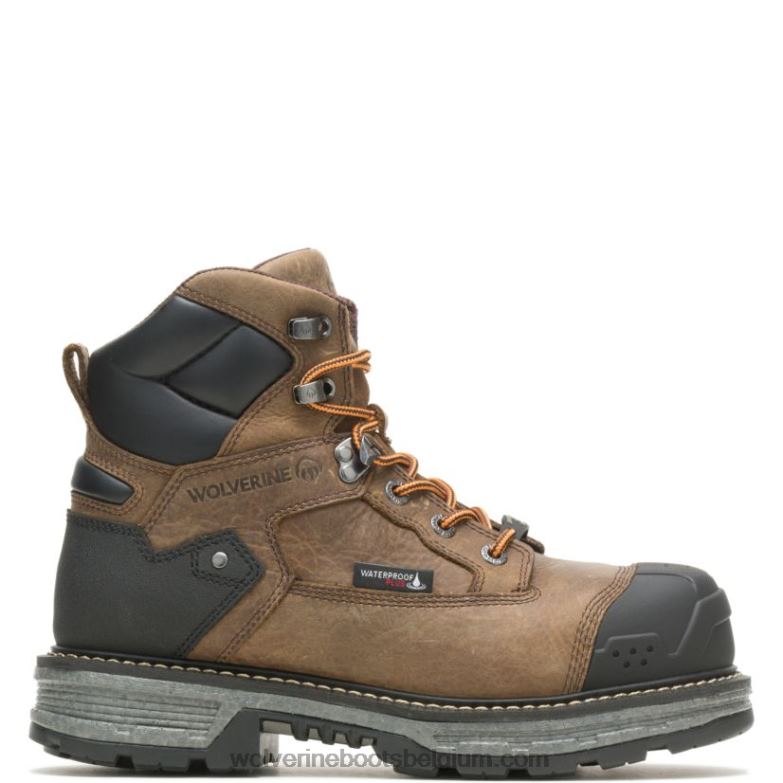 Hommes botte de travail ultra-robuste hellcat ultraspring carbonmax de 6 po FLPHX68 Wolverine brun