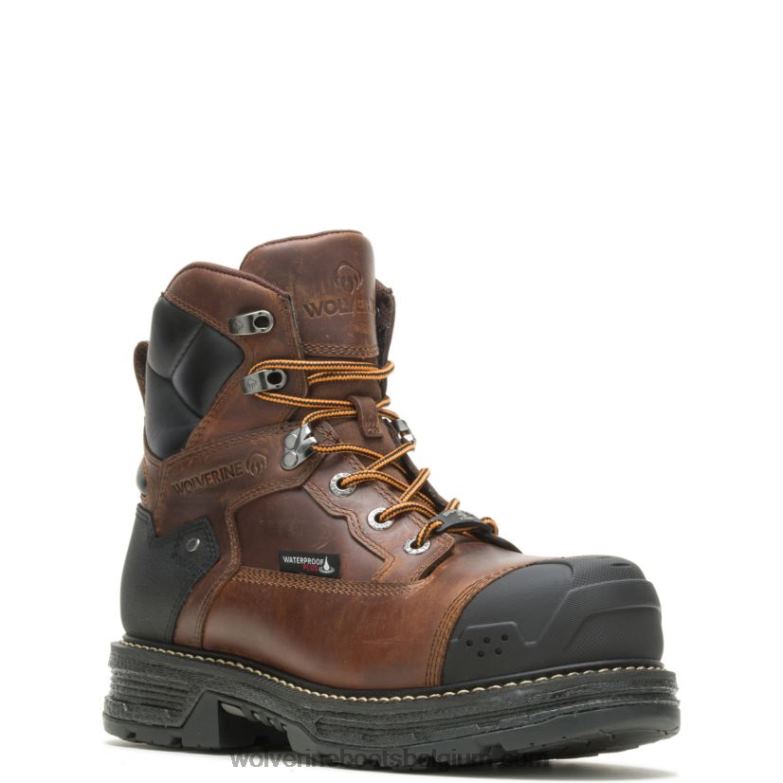 Hommes botte de travail ultra-robuste hellcat ultraspring carbonmax de 6 po FLPHX69 Wolverine le tabac