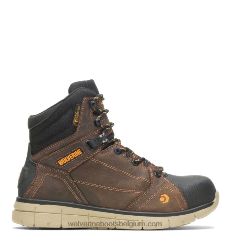 Hommes botte de sécurité rigger epx carbonmax 6" FLPHX57 Wolverine marron d'été