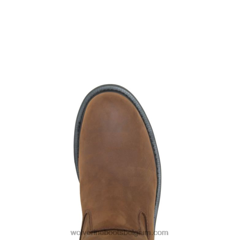 Hommes dd work embout d'acier wellington FLPHX56 Wolverine marron foncé