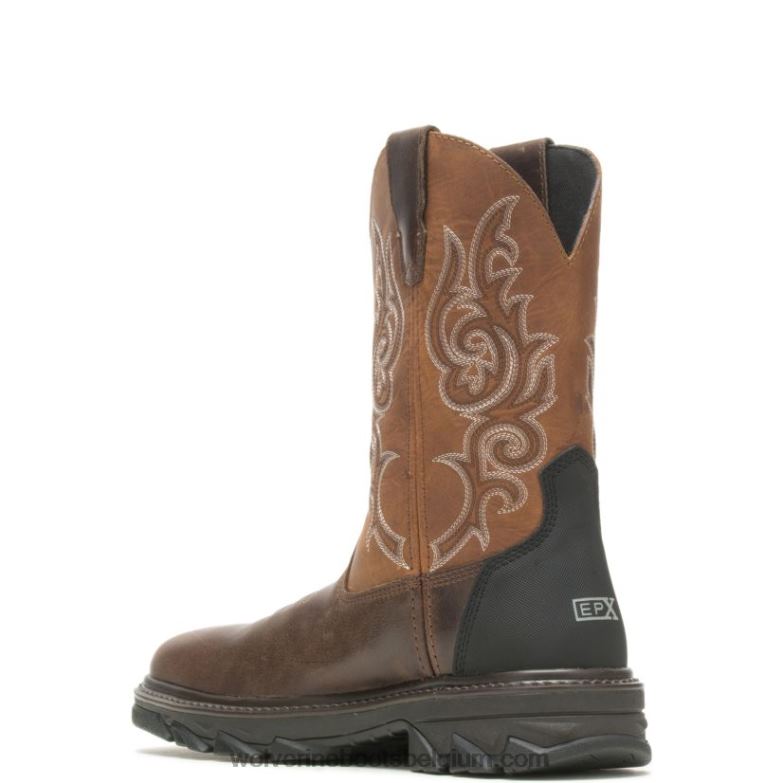 Hommes éleveur epx carbonmax travail wellington FLPHX148 Wolverine gravier/marron