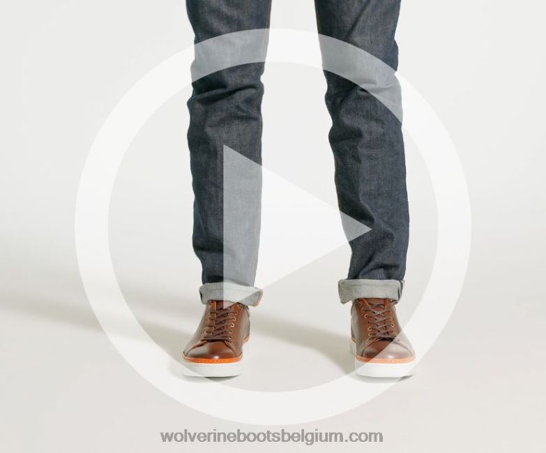 Hommes baskets basses blvd FLPHX172 Wolverine brun