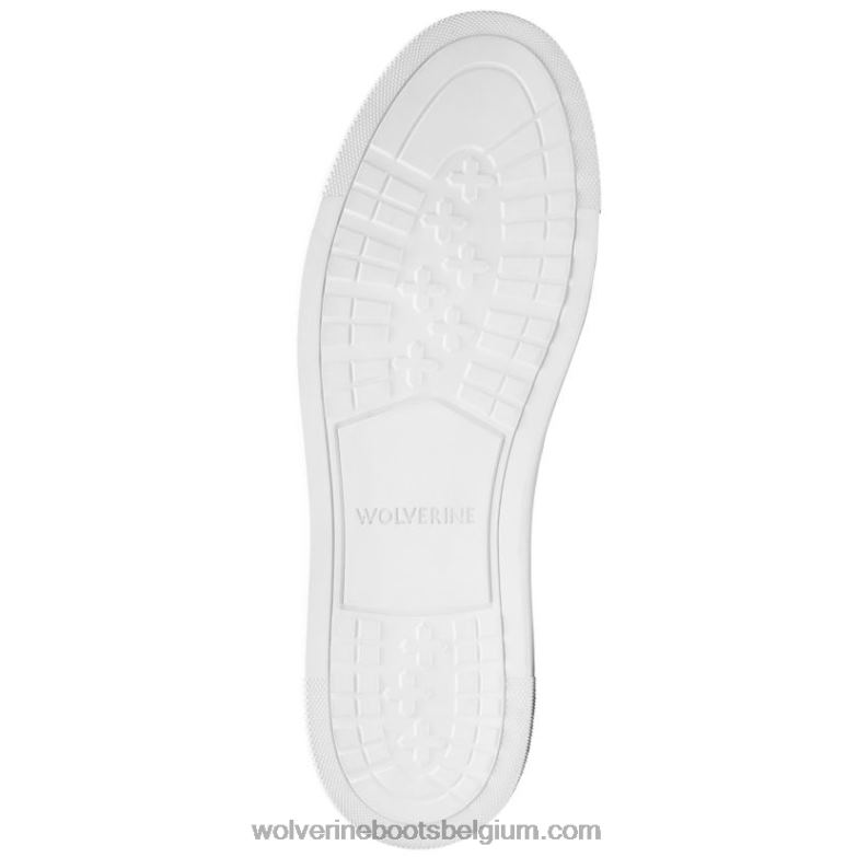 Hommes baskets blvd court FLPHX224 Wolverine cuir blanc/daim pierre