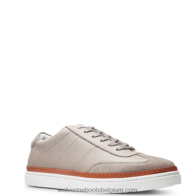 Hommes baskets blvd court FLPHX225 Wolverine cuir gris/daim gris