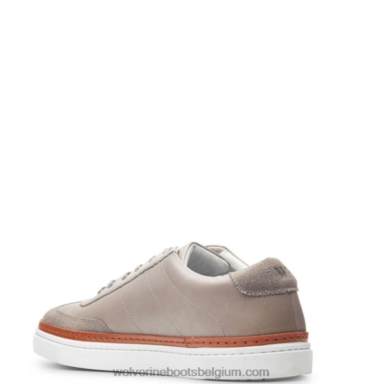 Hommes baskets blvd court FLPHX225 Wolverine cuir gris/daim gris