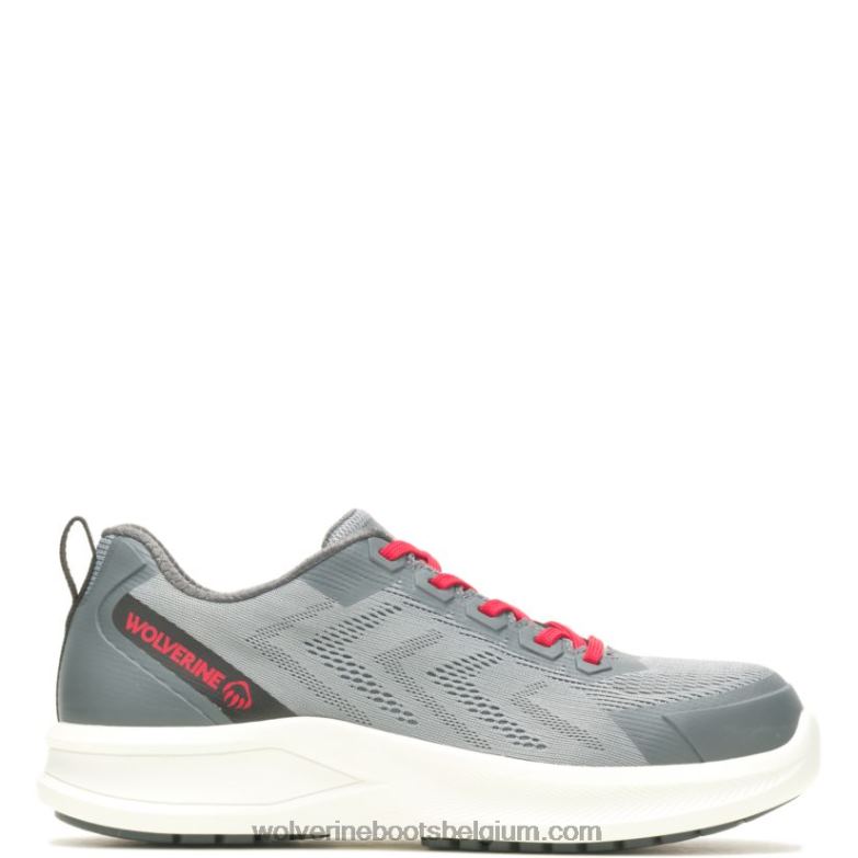 Hommes chaussure de travail bolt durashocks knit carbonmax FLPHX100 Wolverine gris/rouge