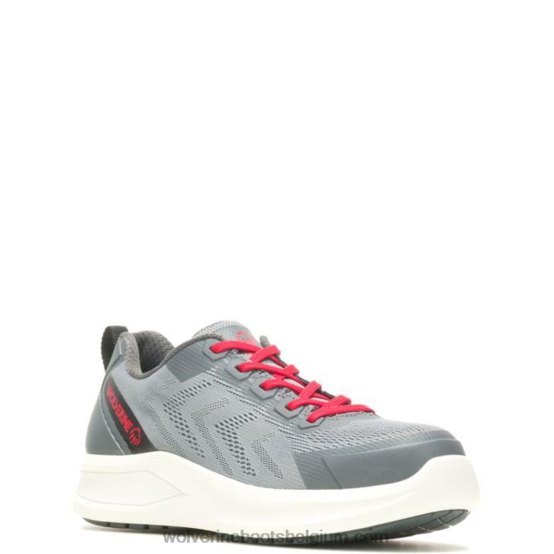Hommes chaussure de travail bolt durashocks knit carbonmax FLPHX100 Wolverine gris/rouge