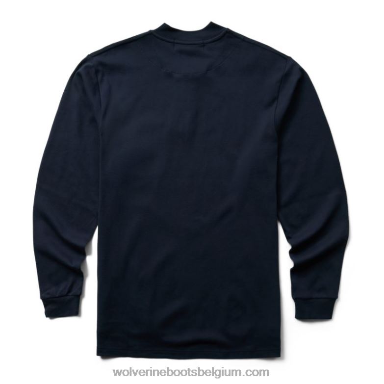 Hommes fr henley à manches longues FLPHX274 Wolverine marine