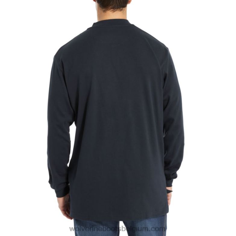 Hommes fr henley à manches longues FLPHX274 Wolverine marine