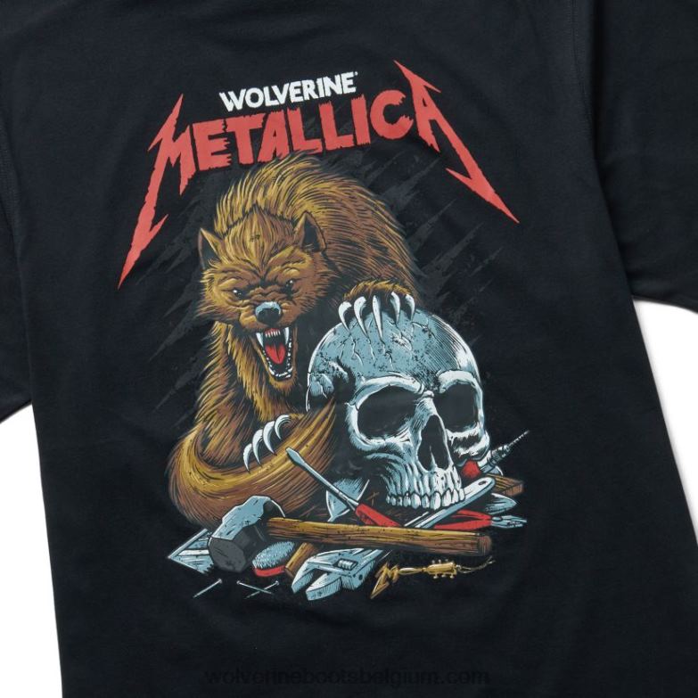 Hommes t-shirt graphique de la collection d'érudits de metallica FLPHX319 Wolverine noir