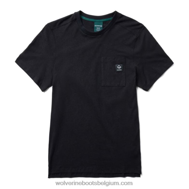 Hommes tee de chanvre FLPHX331 Wolverine noir