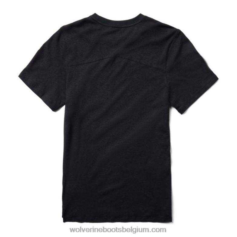 Hommes tee de chanvre FLPHX331 Wolverine noir