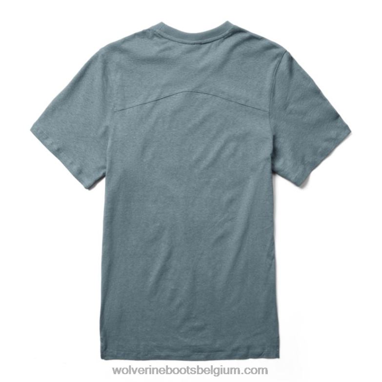 Hommes tee de chanvre FLPHX334 Wolverine bleu ardoise