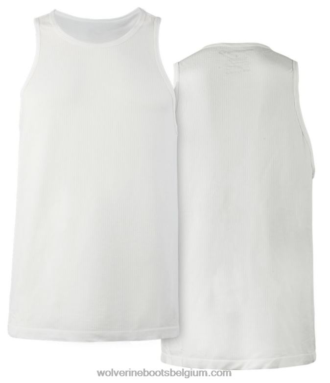 Hommes débardeur côtelé sans couture FLPHX304 Wolverine blanc