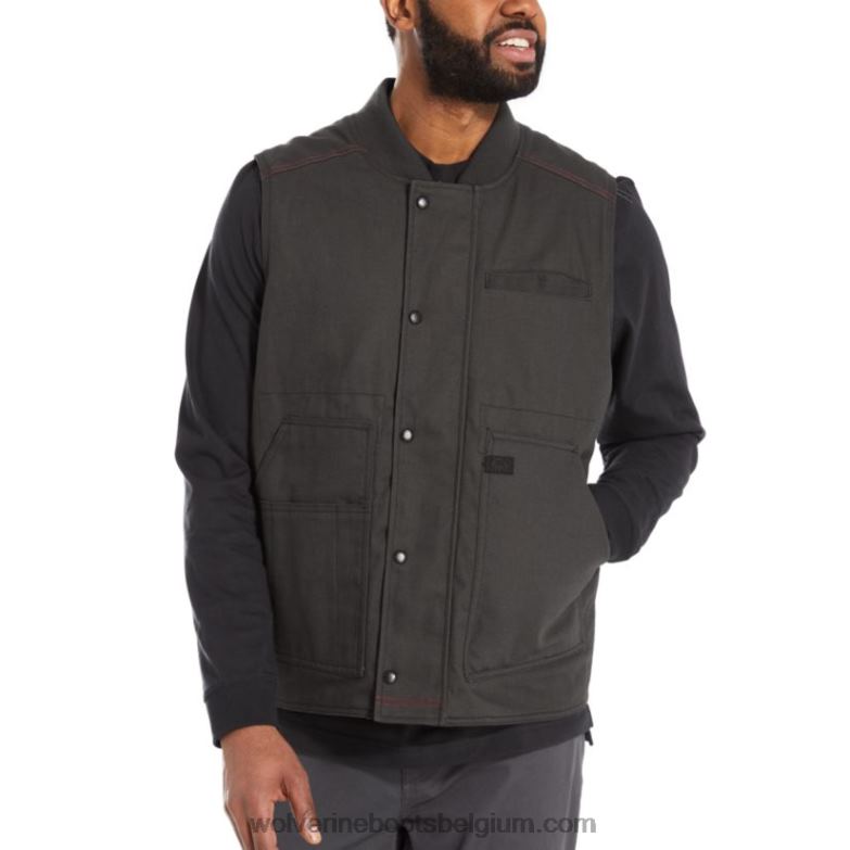 Hommes gilet de travail gardien en coton FLPHX323 Wolverine onyx