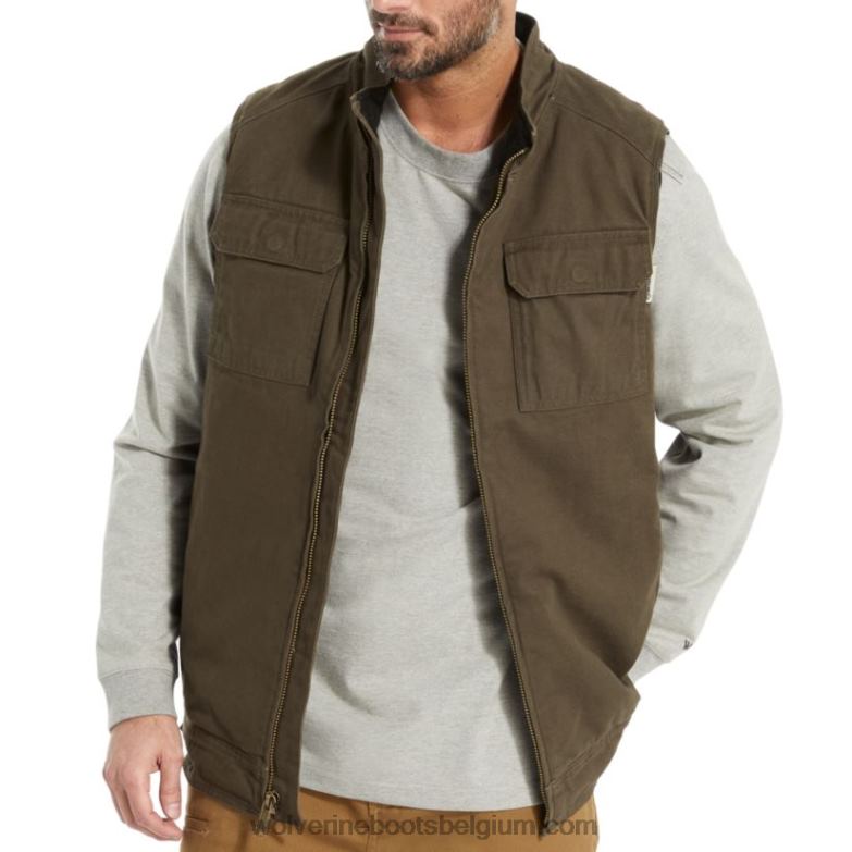 Hommes gilet lockhart FLPHX264 Wolverine olive noire