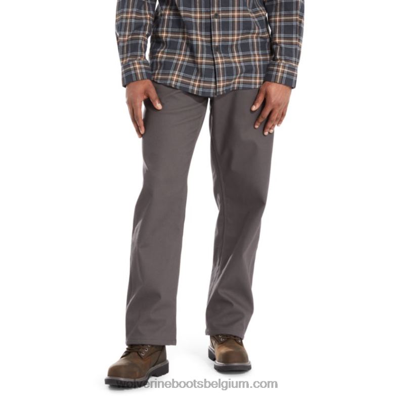 Hommes pantalon duralock steelhead FLPHX322 Wolverine granit